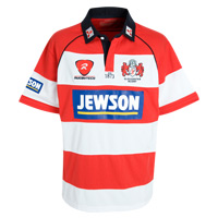 Gloucester Home Replica Rugby Shirt - Red/White.