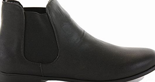 Runway9 Womens Low Heel Flat Chelsea Ankle Boots Black Matt Size 8