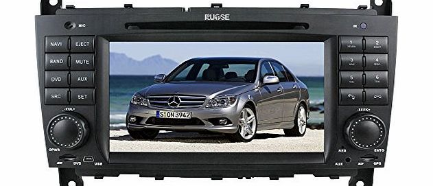 Rupse For Benz C-Class W203 / CLK W209/ CLC C240 In-dash DVD Player With 7 Inch HD Touchscreen Video Monitor GPS Sat Navi Navigation System / Radio RDS / iPod Control / Hand-free Bluetooth / Subwoofer