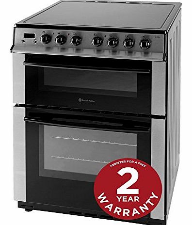 Russell Hobbs Twin Cavity Electric Oven with 4 Hob zones, RHTEC1SW - Free 2 Year Warranty*
