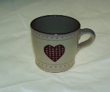 Rustic Hearts Pottery Mug