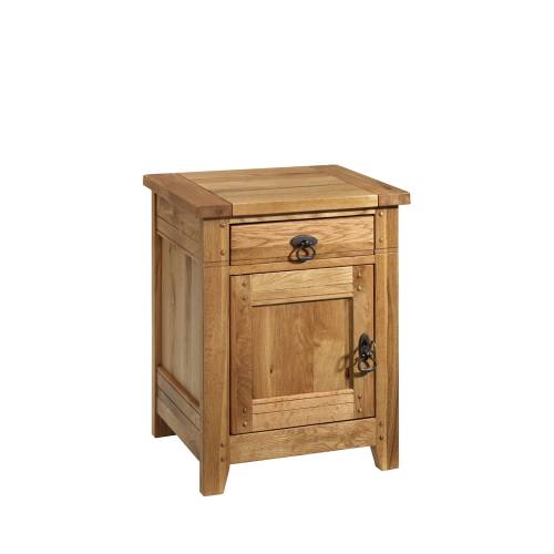Rustic Oak Bedroom Furniture Rustic Oak Bedside Cabinet - Left Hinged