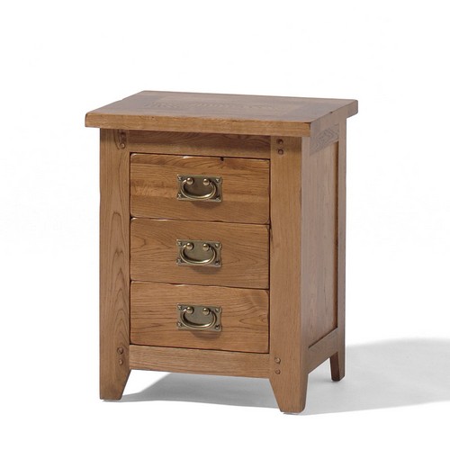 Rustic Oak Bedside Cabinet 808.401