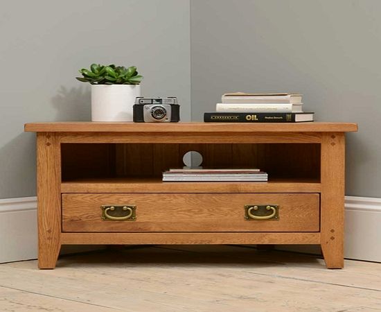 Rustic Oak Corner TV Unit 608.028