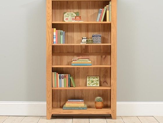 Rustic Oak Large Bookcase 5 Shelves 608.018