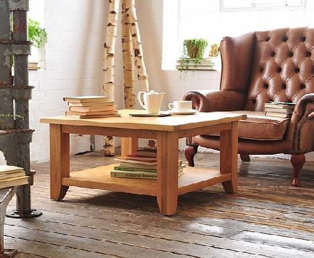 Rustic Oak Large Square Coffee Table 608.053