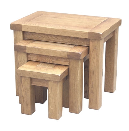 rustic Oak Nest of Tables