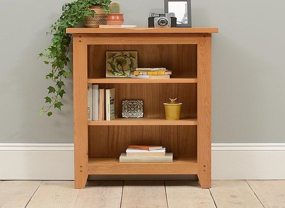Rustic Oak Small Bookcase 3 Shelves 608.019