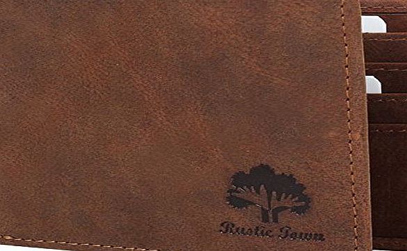 RusticTown Rustic Town Handmade Leather Mens Wallet Premium Leather Bifold Wallets For Men Gift for Him