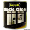 Rustins Gloss Finish Black Paint 500ml