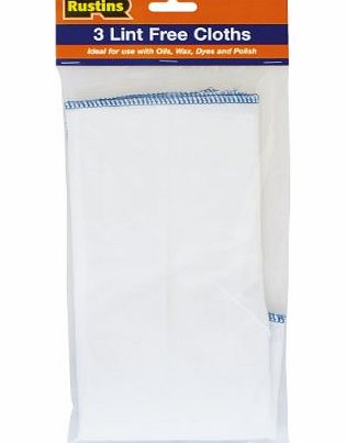 Rustins Lint Free Cloths - 3 x 300mm square