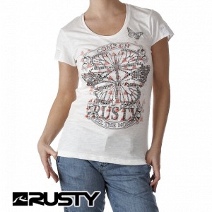 Rusty T-Shirts - Rusty Ghost Rider T-Shirt - White