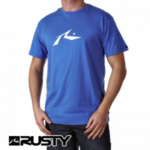 T-Shirts - Rusty R Dot T-Shirt - Blue