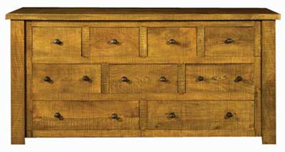 rutland Rough Sawn Multi drawer Chest of Drawers