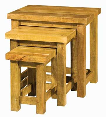 Rough Sawn Nest of Tables