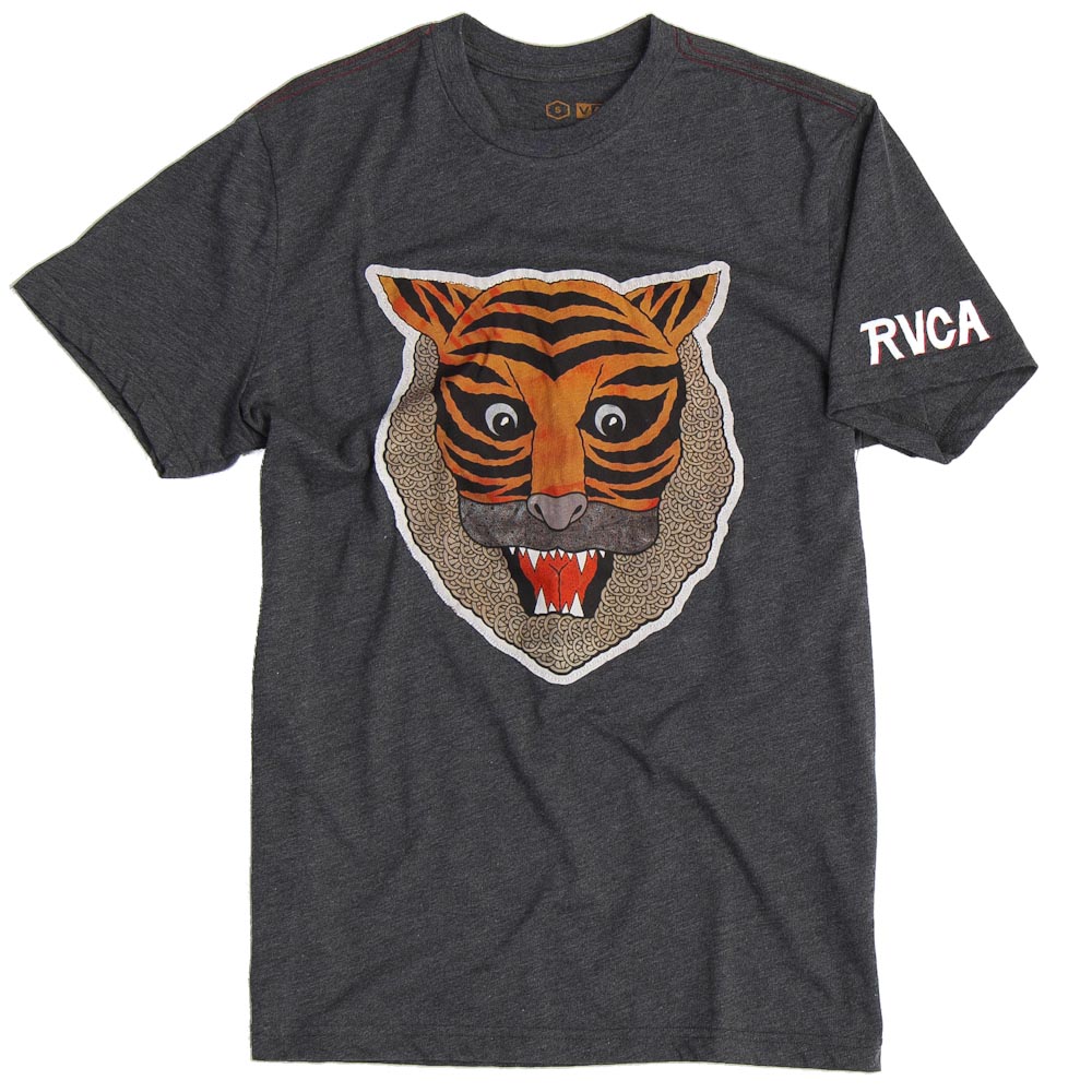 RVCA T-Shirt - Lienes Tiger - Black `H1SSVY RVW1