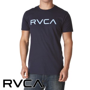 RVCA T-Shirts - RVCA Big Logo T-Shirt - Navy/Blue