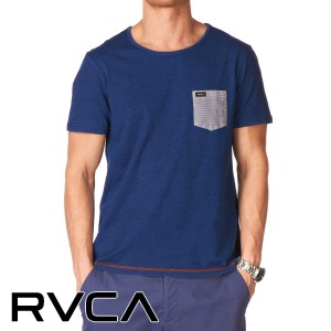 RVCA T-Shirts - RVCA Joey T-Shirt - Denim Blue