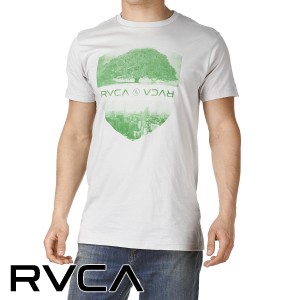 RVCA T-Shirts - RVCA Opps Shield T-Shirt - Cement