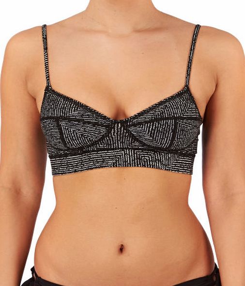 RVCA Womens RVCA Left Coaster Bralette Bikini Top -