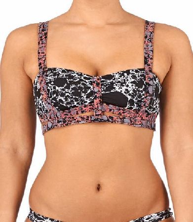 RVCA Womens RVCA Warped Bandeau Bikini Top - Black