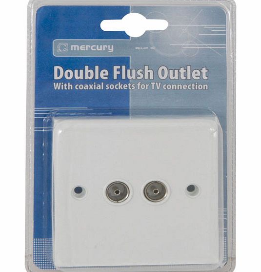 RVFM Dual Coaxial Flush Mount Wall Outlet 122-363UK