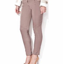 RYLKO Dark beige cotton-blend trousers