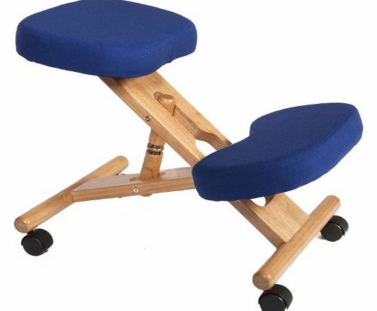 Ryman Wooden Posture Kneeling Fabric Chair Charcoal - Color: Charcoal