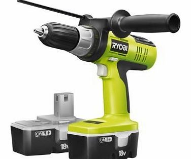 Ryobi CDDI18022N 18 Volt Hammer Drill with 2 x 1.7 Ah Ni-Cad Batteries