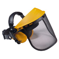 Ryobi Rga-006 Trimmer Safety Visor With Ear Defenders and Non Slip Gloves