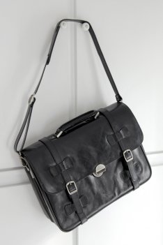 S Babila Classic Leather Briefcase