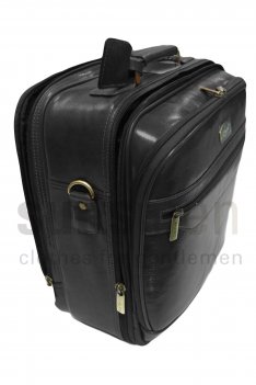 Expanding Leather Cabin Bag