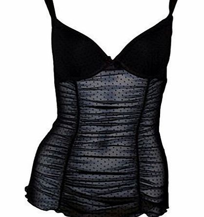 S-City Womens Designer sexy Black Corset Basque Bustier Clubbing Bra All sizes (34D)