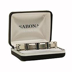 sabona Executive Symmetry Silver Magnetic Bracelet