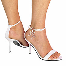 Sacha White diamante star sandal