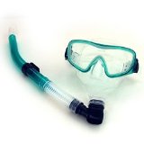 Saekodive Crystal View Mask and Breeze Drain Snorkel Set - Turquoise