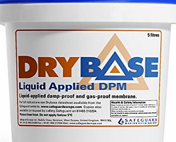 Safeguard Europe Ltd Drybase Liquid Applied DPM 5 litre (Black) - Damp Proofing Paint / Barrier