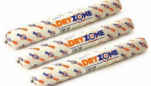 Safeguard Europe Ltd Dryzone 600ml x3- Damp proofing (DPC) Injection Cream- Treatment for Rising Damp