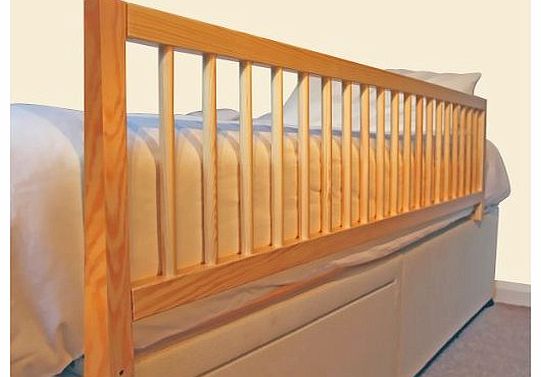 Extra Wide Bed Guard Wooden Natural