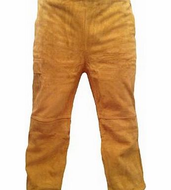 Safewel **SAFEWEL Premium GOLD Welders / Welding Leather Trouser attached Belt - KEVLAR Stitched**