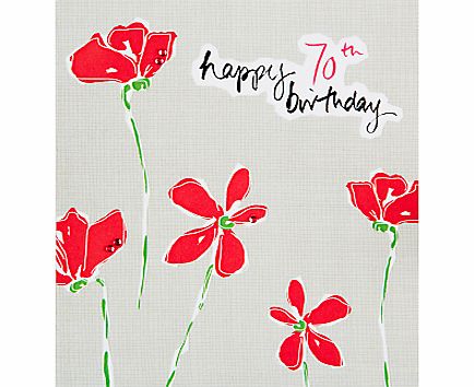 Saffron 70th Happy Birthday Card
