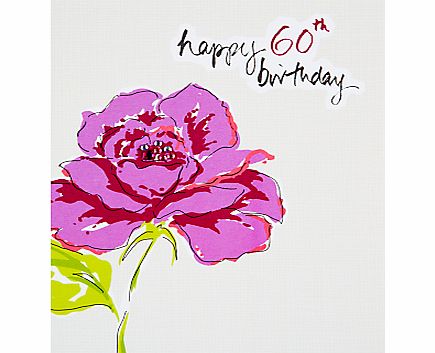 Saffron Lavender Rose 60th Birthday Card