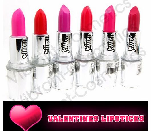 Valentines Lipstick Set of 6 Pink Matt colours - Great Gift idea
