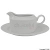 White Gravy Boat and Saucer