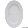 SAI White Oval Dish Plate 15cm x 22cm