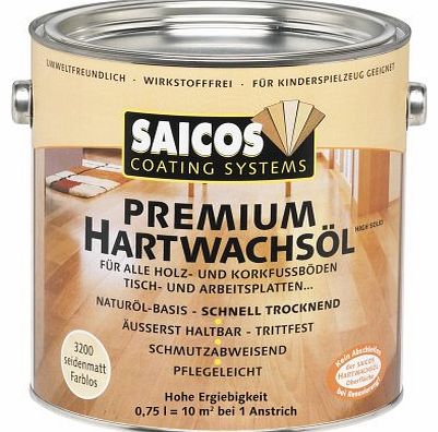 Saicos Premium Hard Wax Oil (Satin Matt 3200) 0.75 Ltr Tin