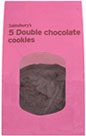 Sainsburys Large Double Chocolate Cookies (5) On