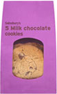 Sainsburys Large Milk Chocolate Cookies (5) On