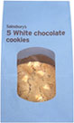 Sainsburys Large White Chocolate Cookies (5) On