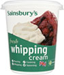 Sainsburys Whipping Cream (300ml)